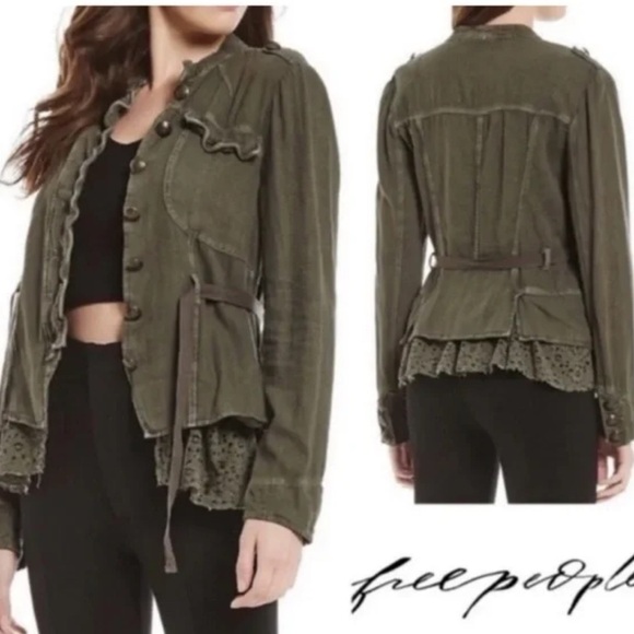 Free People Jackets & Blazers - Free People Military Style Jacket in Olive